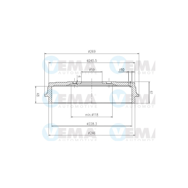 Tamburo freno - VEMA