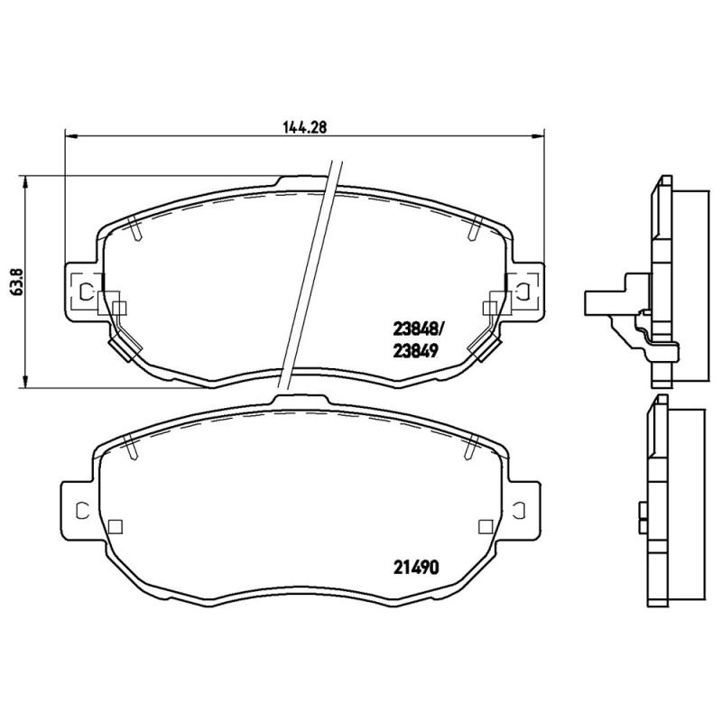 Pastiglie freno asse anteriore - BREMBO