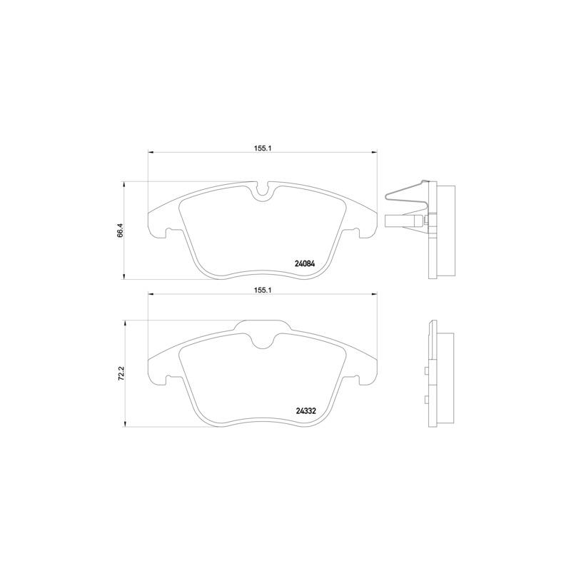 Pastiglie freno asse anteriore - BREMBO