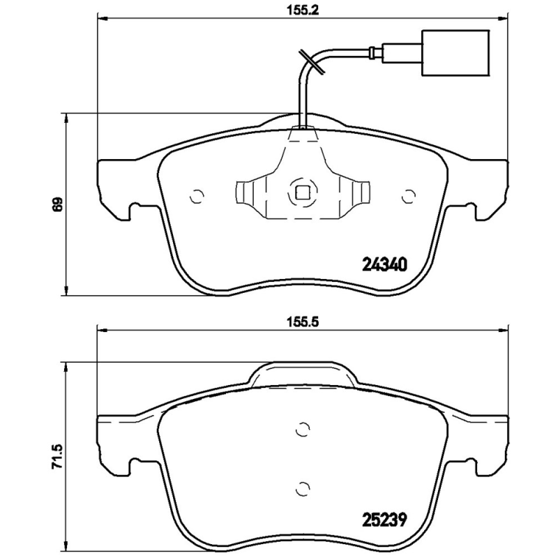 Pastiglie freno asse anteriore - BREMBO