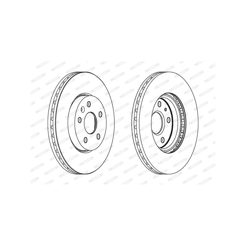 Disco freno asse anteriore - FERODO