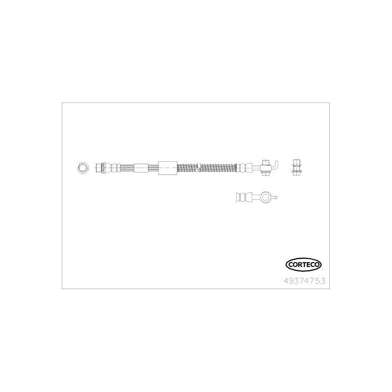 Flessibile freno asse anteriore - CORTECO