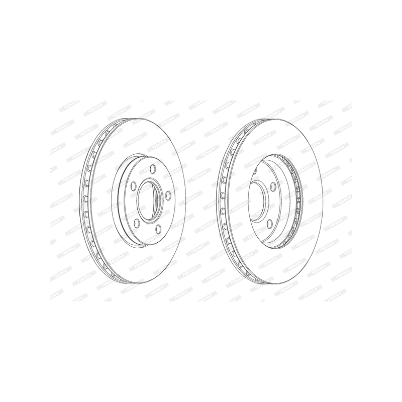Disco freno asse anteriore - FERODO