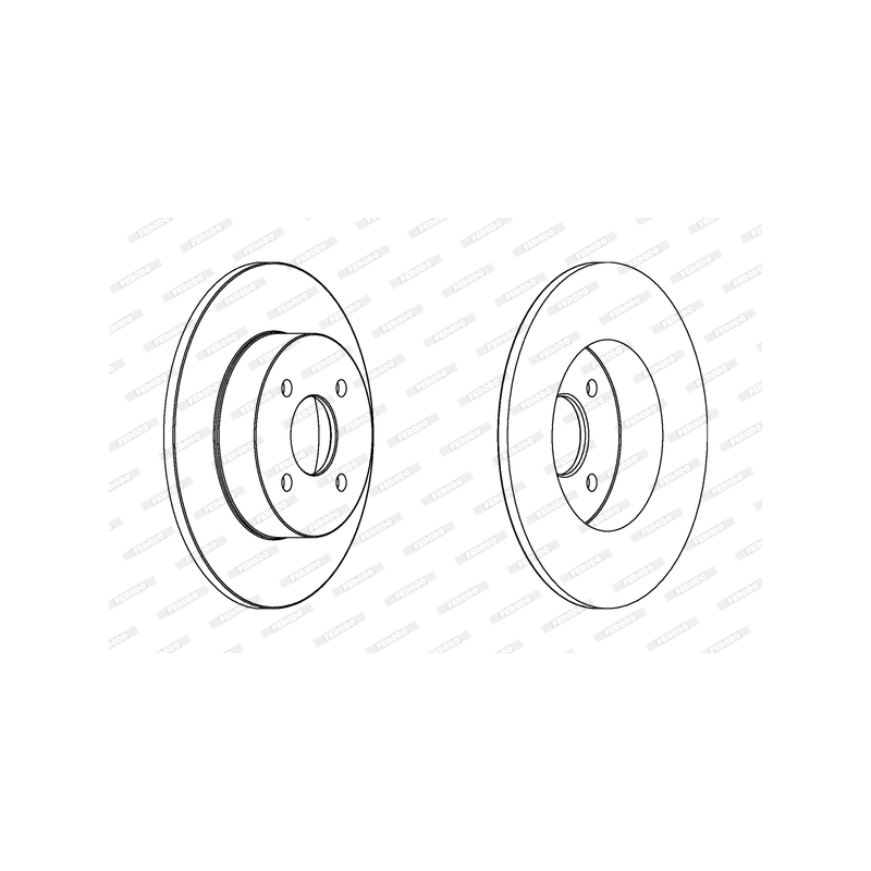Disco freno asse posteriore - FERODO