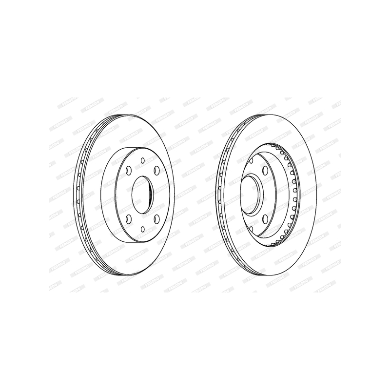 Disco freno asse anteriore - FERODO
