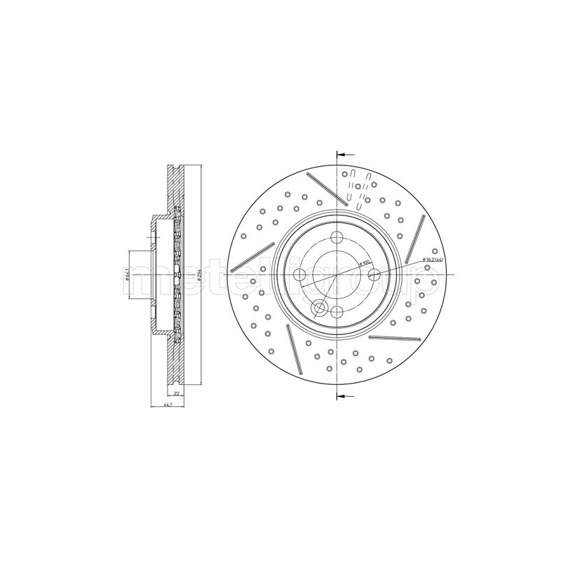 Disco freno asse anteriore - METELLI