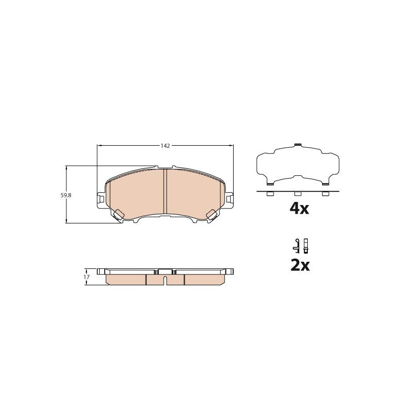 Pastiglie freno asse anteriore - TRW