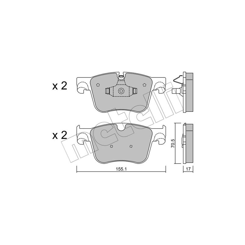 Pastiglie freno asse anteriore - METELLI