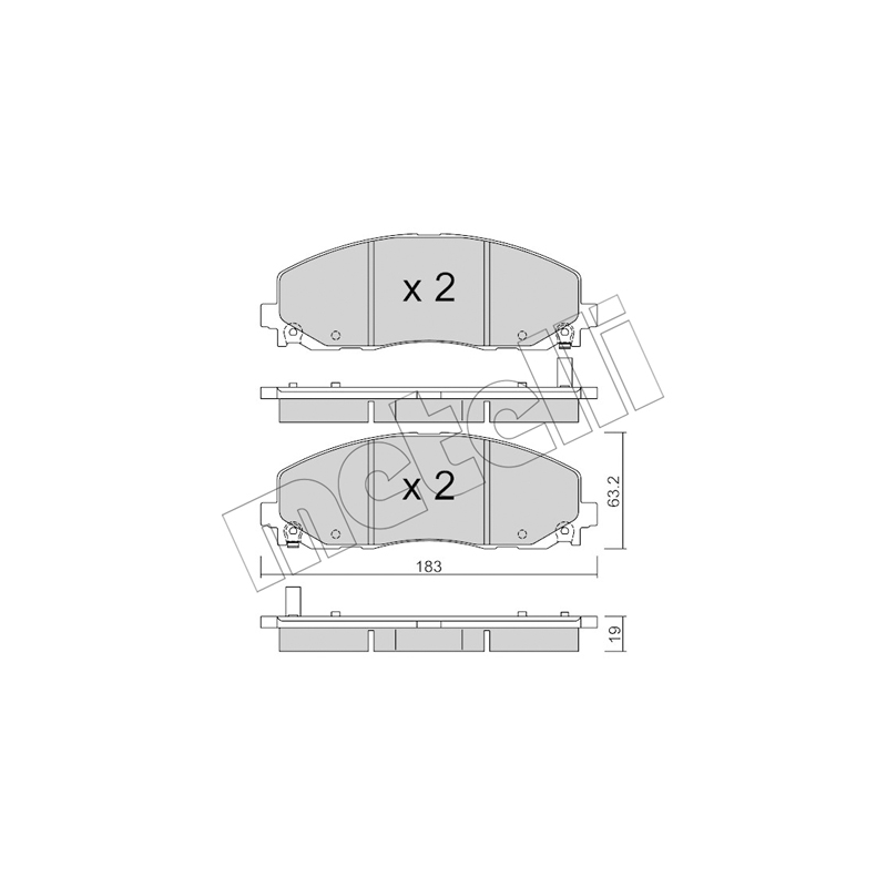 Pastiglie freno asse anteriore - METELLI