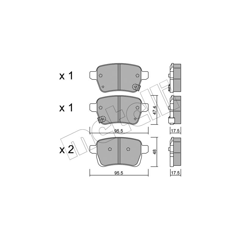 Pastiglie freno asse posteriore - METELLI