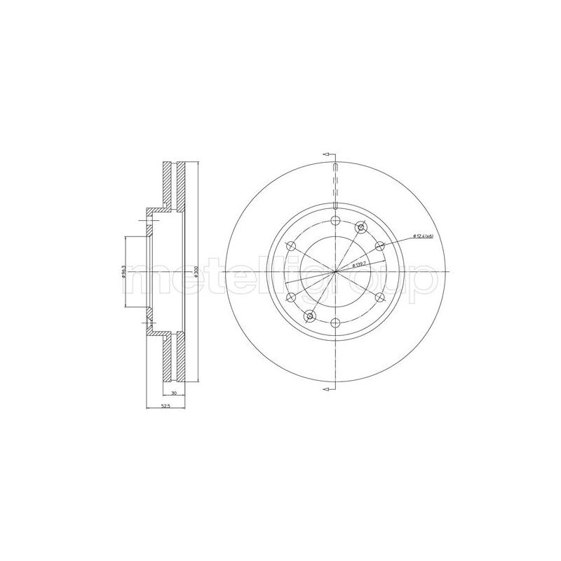 Disco freno asse anteriore - METELLI
