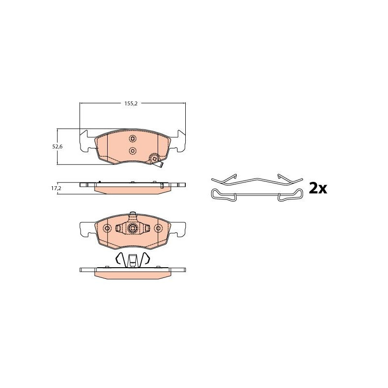 Pastiglie freno asse anteriore - TRW