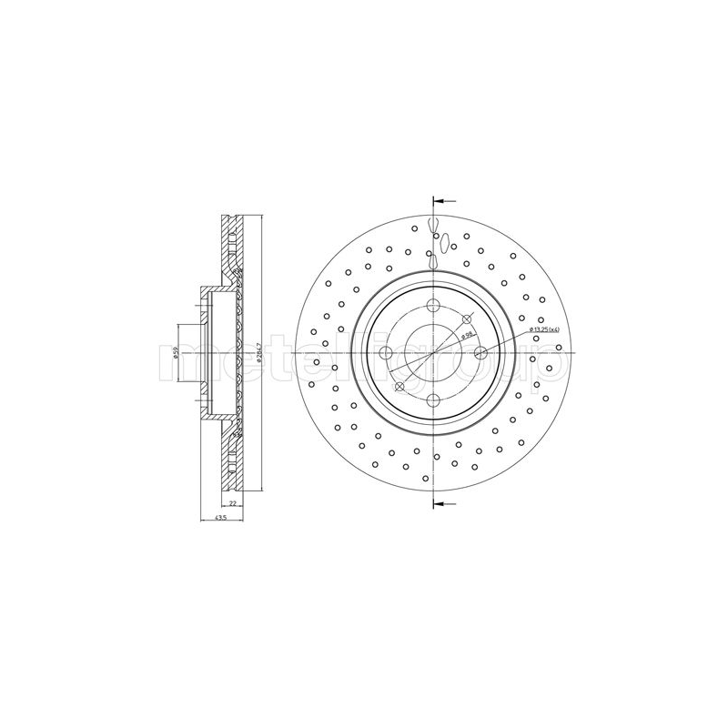 Disco freno asse anteriore - METELLI