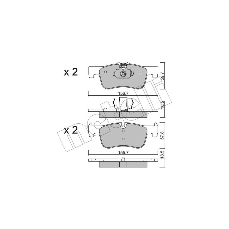Pastiglie freno asse anteriore - METELLI