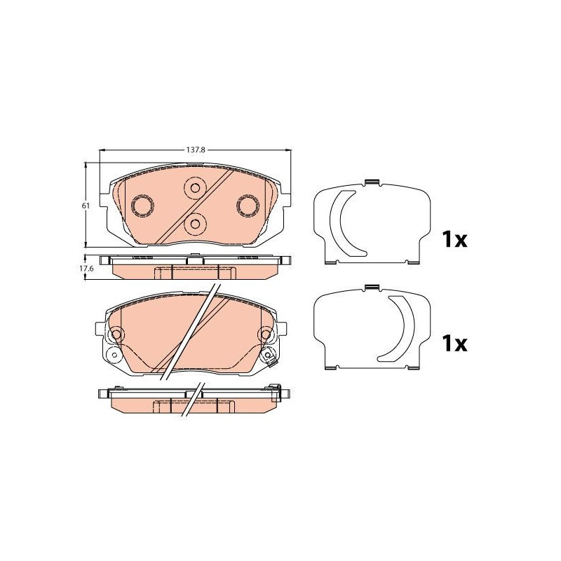 Pastiglie freno asse anteriore - TRW
