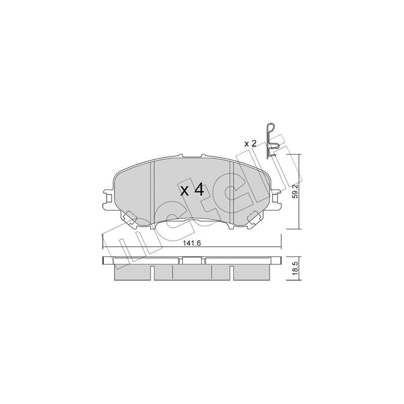 Pastiglie freno asse anteriore - METELLI