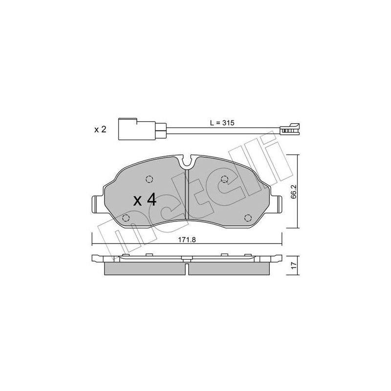 Pastiglie freno asse anteriore - METELLI