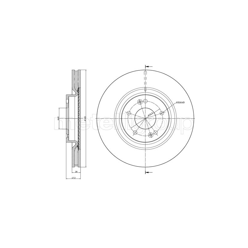Disco freno asse anteriore - METELLI