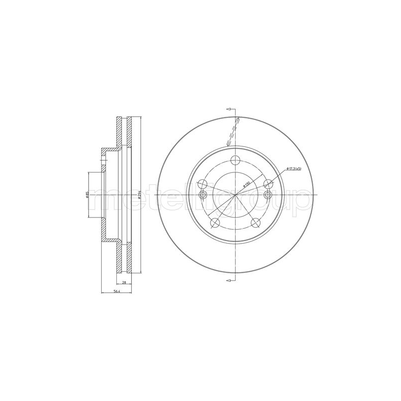 Disco freno asse anteriore - METELLI