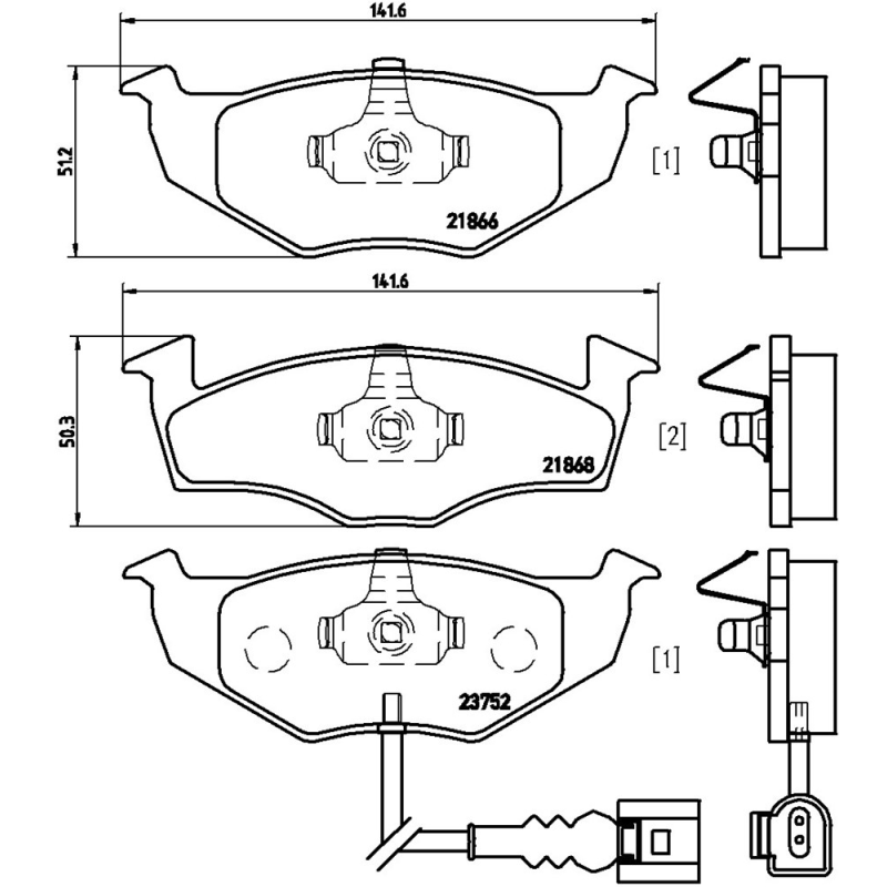 Pastiglie freno asse anteriore - BREMBO