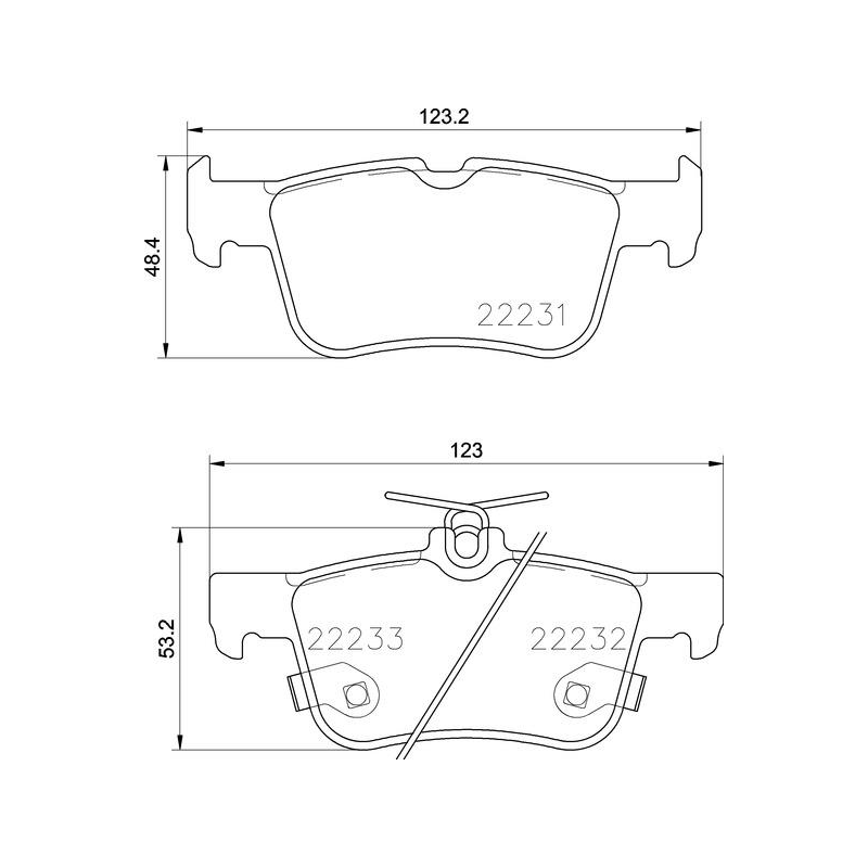 Pastiglie freno asse posteriore - BREMBO