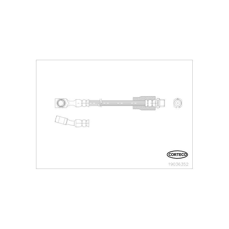 Flessibile freno asse anteriore - CORTECO