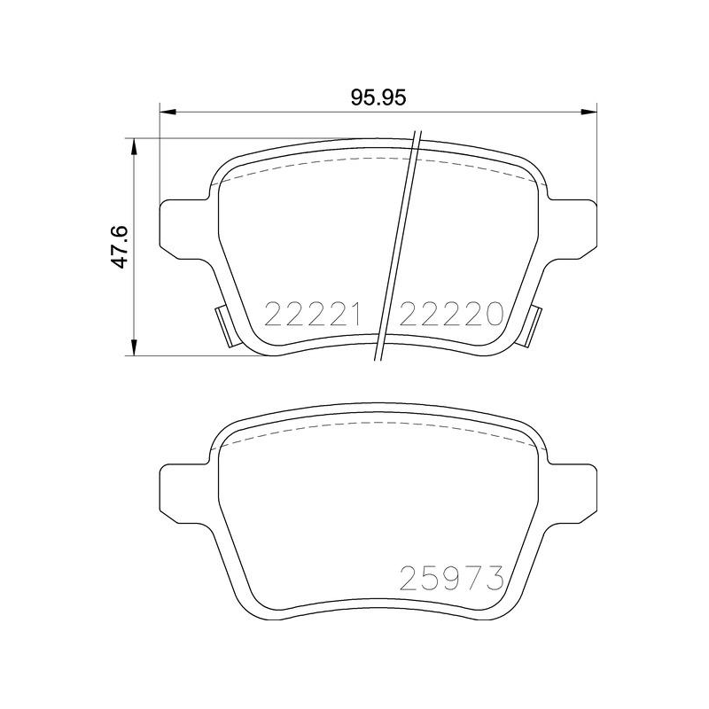Pastiglie freno asse posteriore - BREMBO