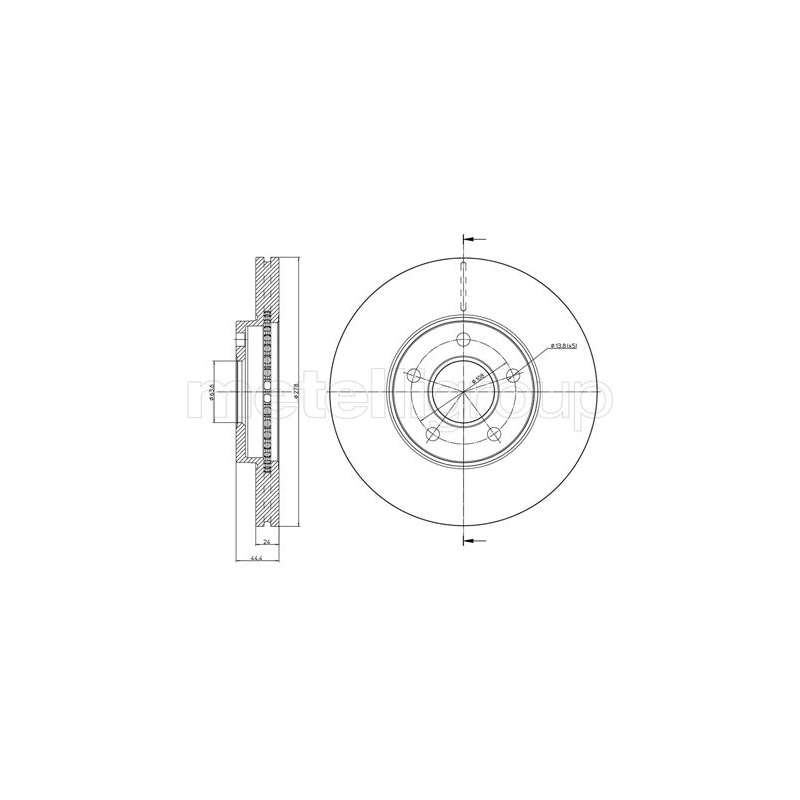 Disco freno asse anteriore - METELLI