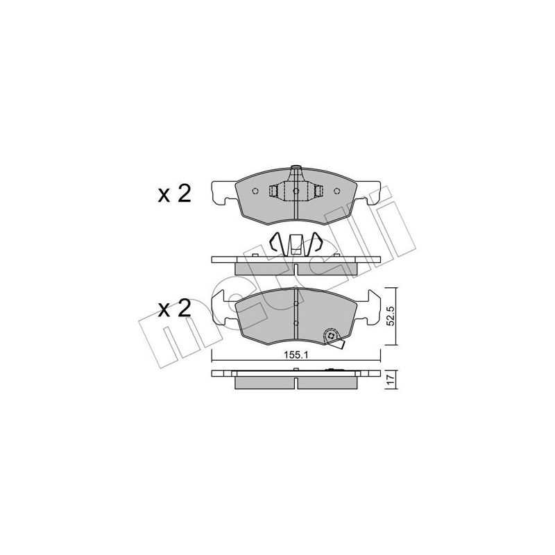 Pastiglie freno asse anteriore - METELLI