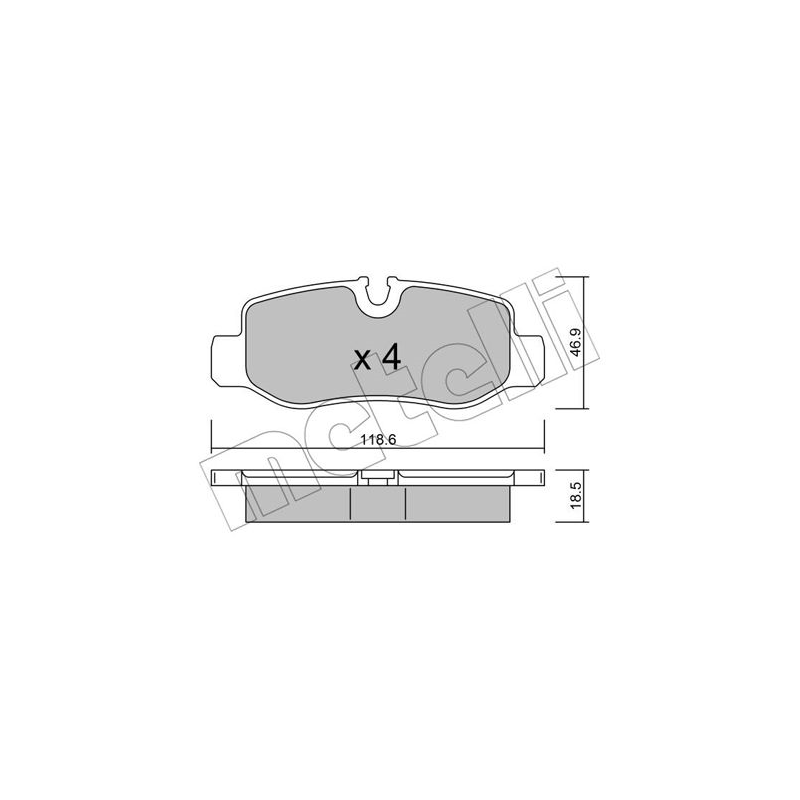 Pastiglie freno asse posteriore - METELLI