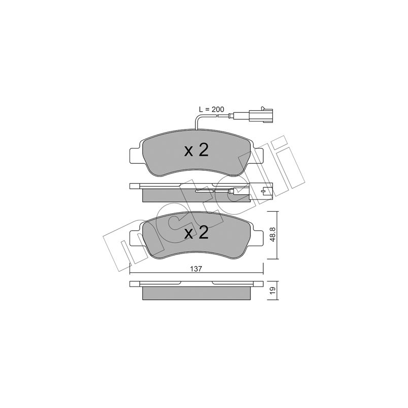 Pastiglie freno asse posteriore - METELLI