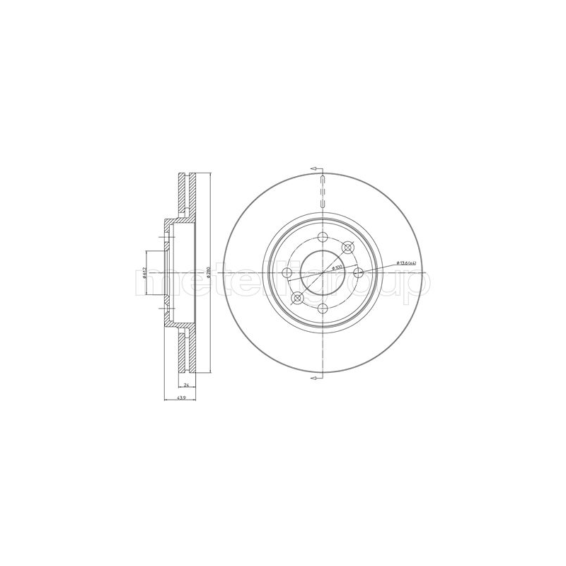 Disco freno asse anteriore - METELLI
