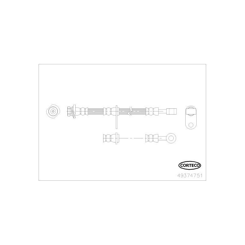 Flessibile freno asse anteriore - CORTECO