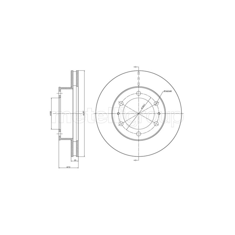 Disco freno asse anteriore - METELLI