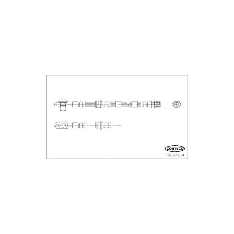 Flessibile freno asse anteriore - CORTECO