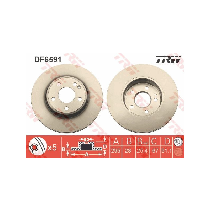 Disco freno asse anteriore - TRW