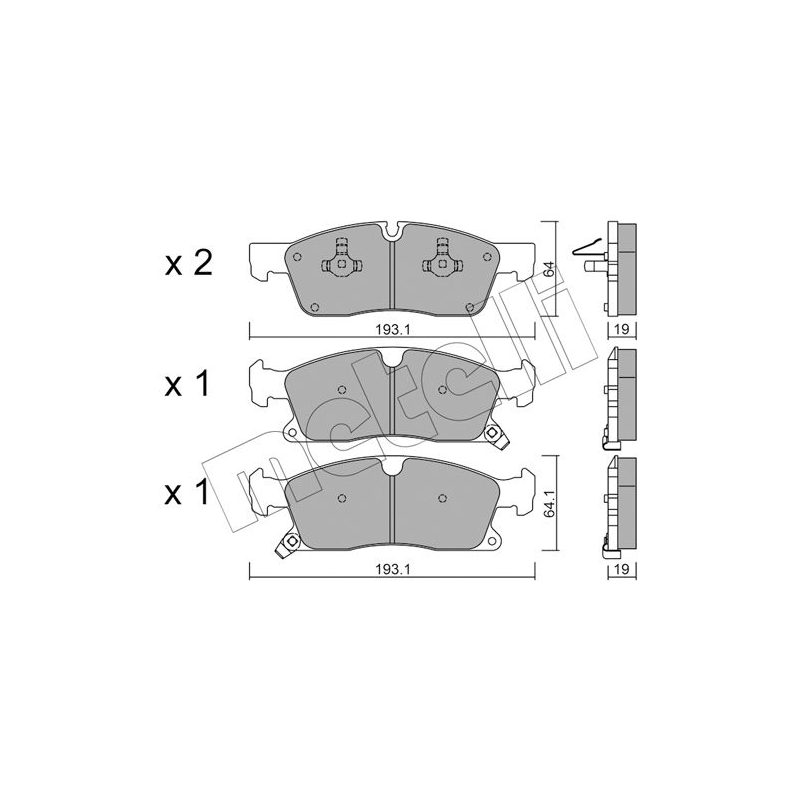 Pastiglie freno asse anteriore - METELLI