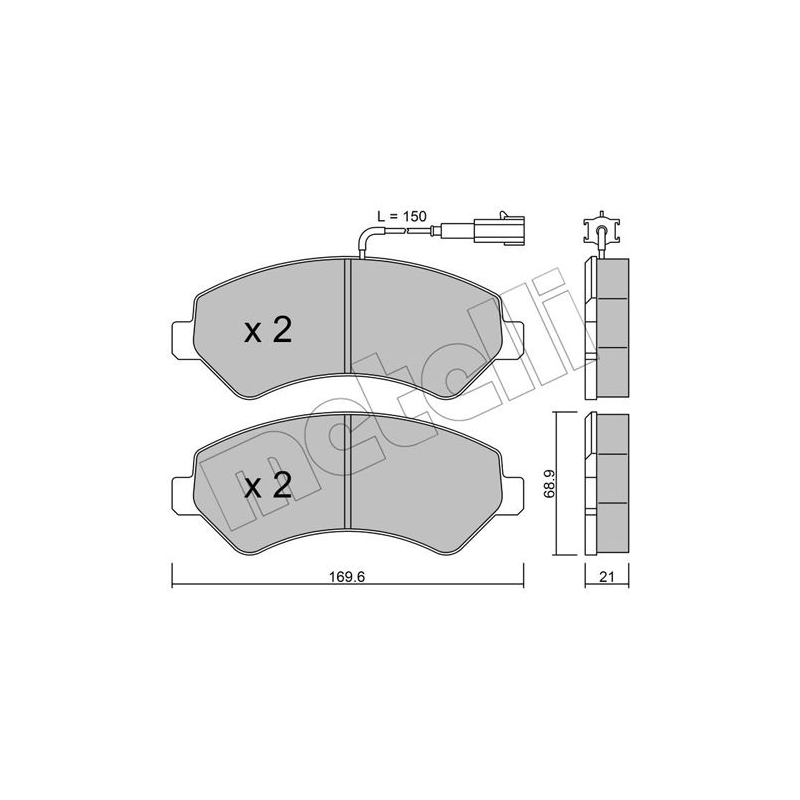 Pastiglie freno asse anteriore - METELLI