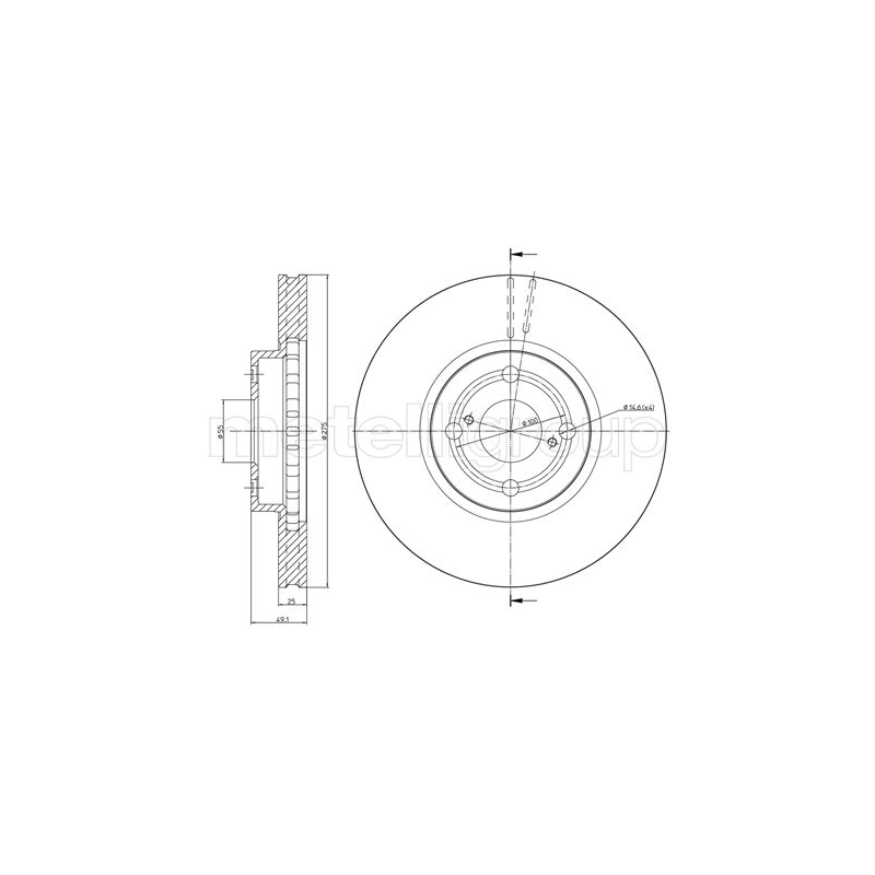 Disco freno asse anteriore - METELLI