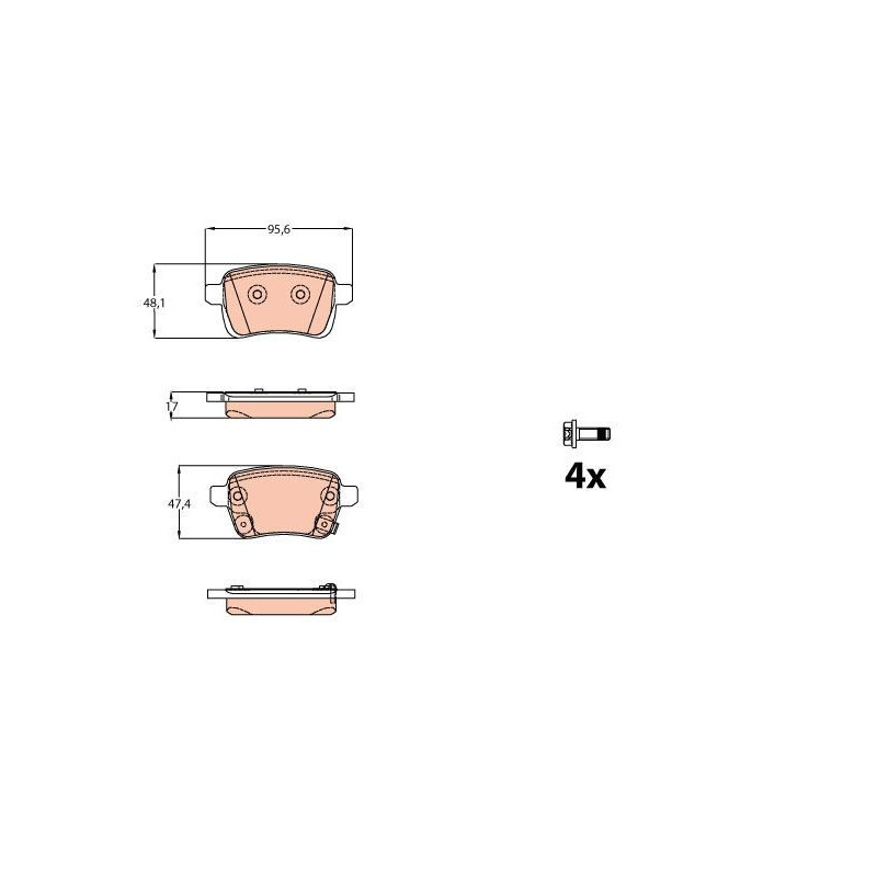 Pastiglie freno asse posteriore - TRW