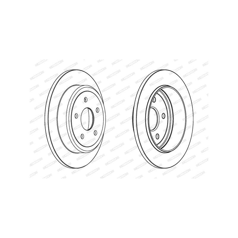 Disco freno asse posteriore - FERODO