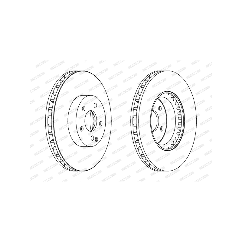 Disco freno asse anteriore - FERODO