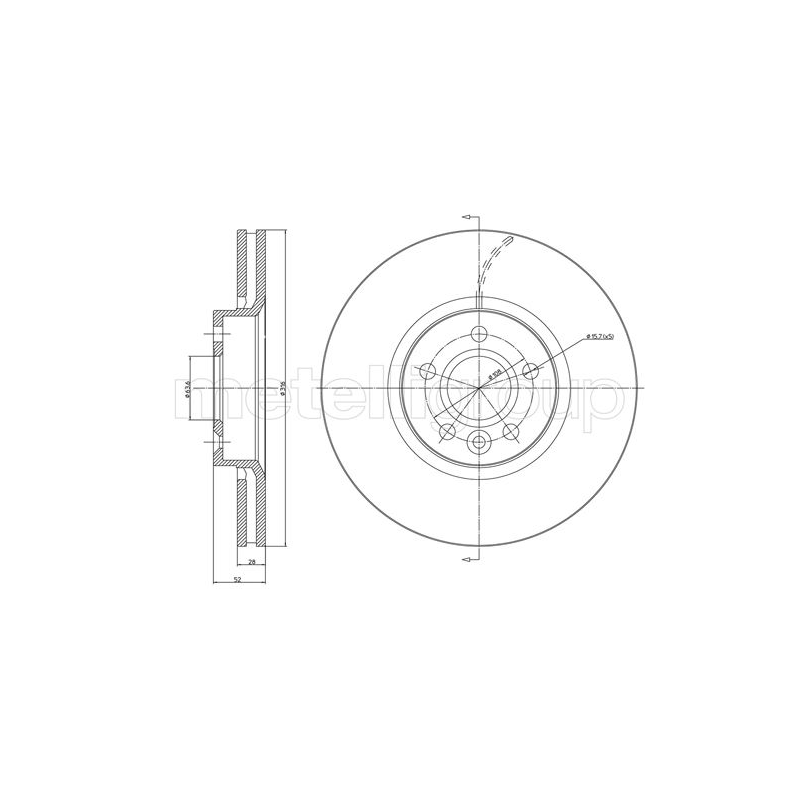 Disco freno asse anteriore - METELLI