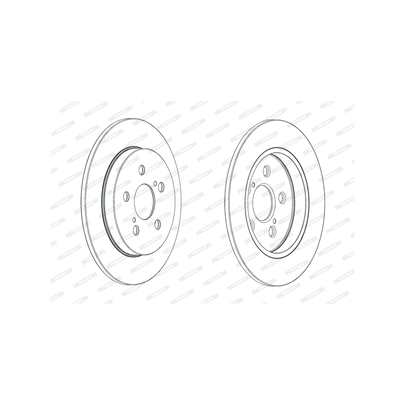 Disco freno asse posteriore - FERODO