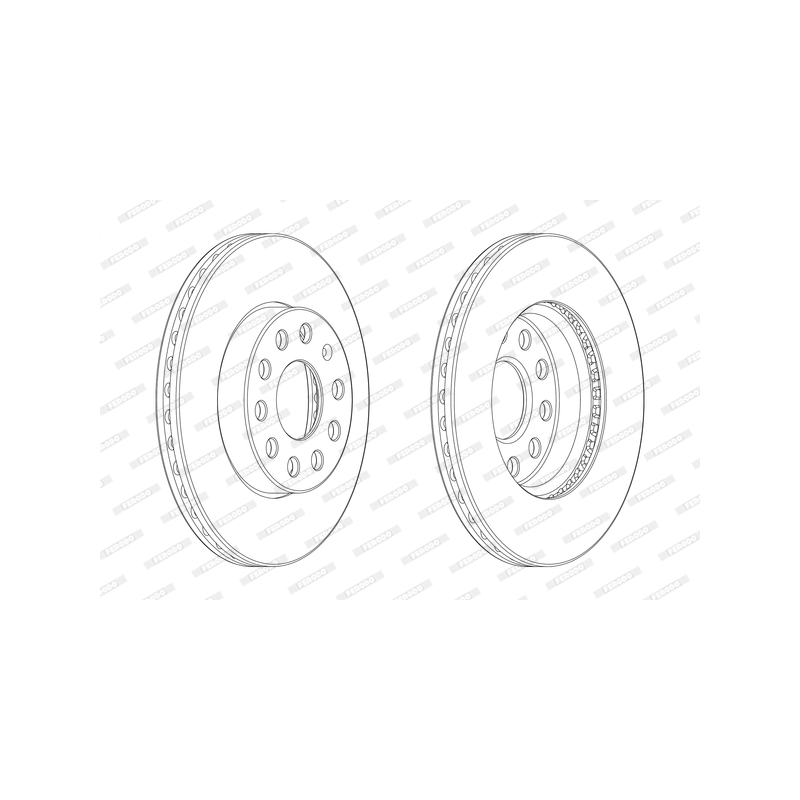 Disco freno asse anteriore - FERODO
