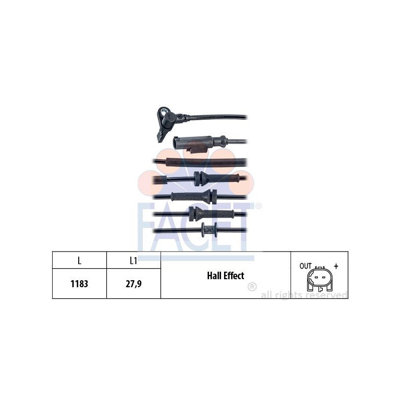 Sensore ABS - FACET