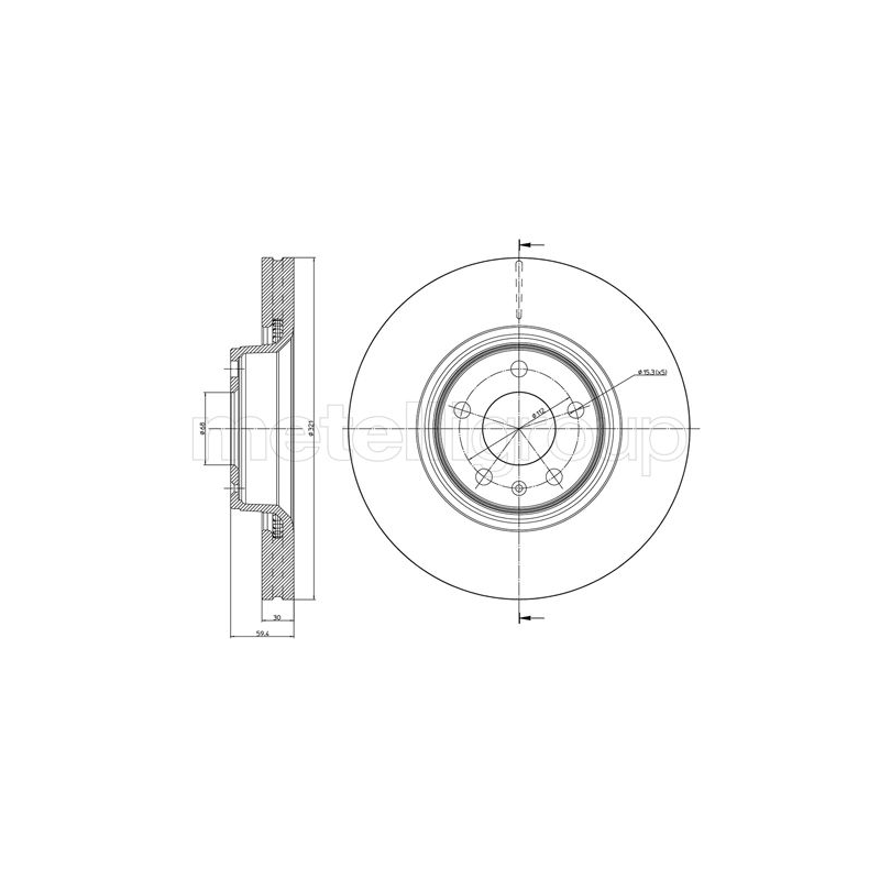 Disco freno asse anteriore - METELLI