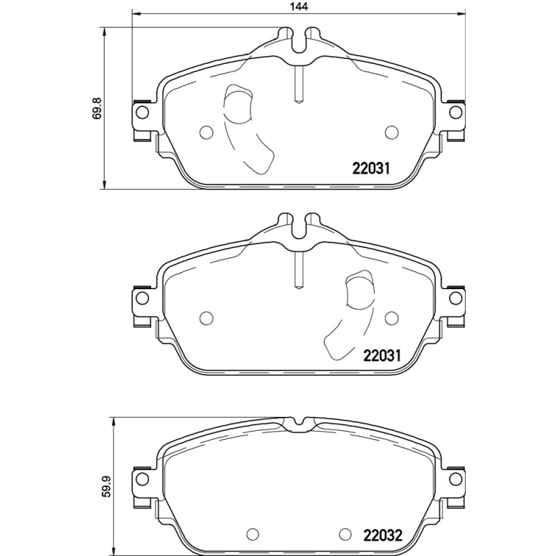 Pastiglie freno asse anteriore - BREMBO