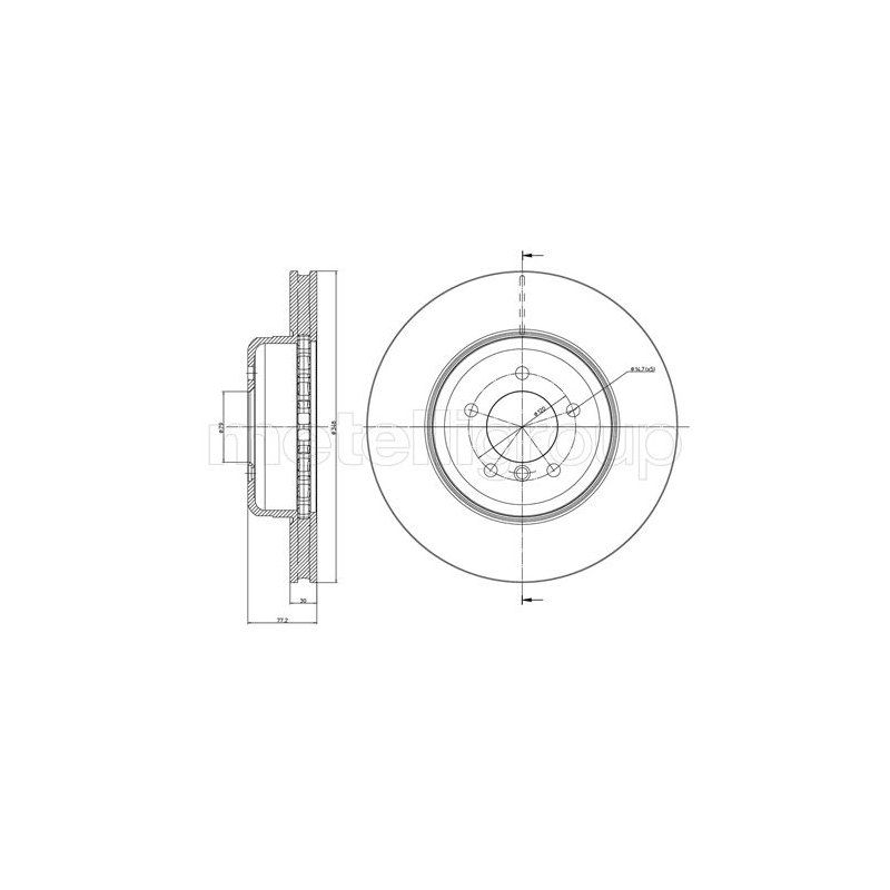 Disco freno asse anteriore - METELLI