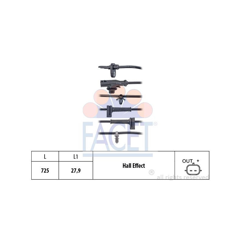 Sensore ABS - FACET